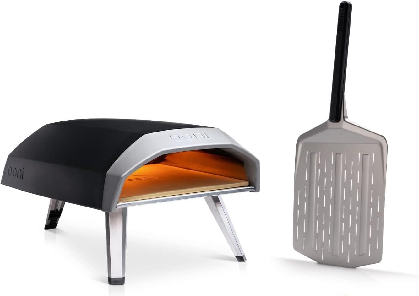 Holiday Offer - Save On Ooni 12 Perforated Pizza Peel with Ooni Koda 12 Portable Gas Pizza Oven - Outdoor Pizza Oven with Perforated Pizza Peel Included for Authentic Stone Baked Pizzas