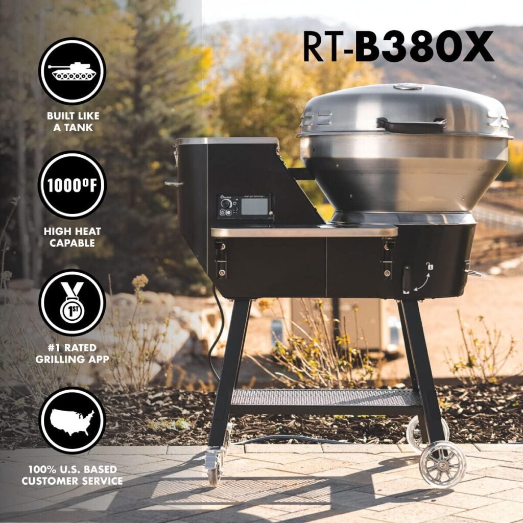 recteq RT-B380X Bullseye Deluxe Wood Pellet Smoker Grill | Electric Pellet Grill | Reach Temperatures Up to 1000°F…