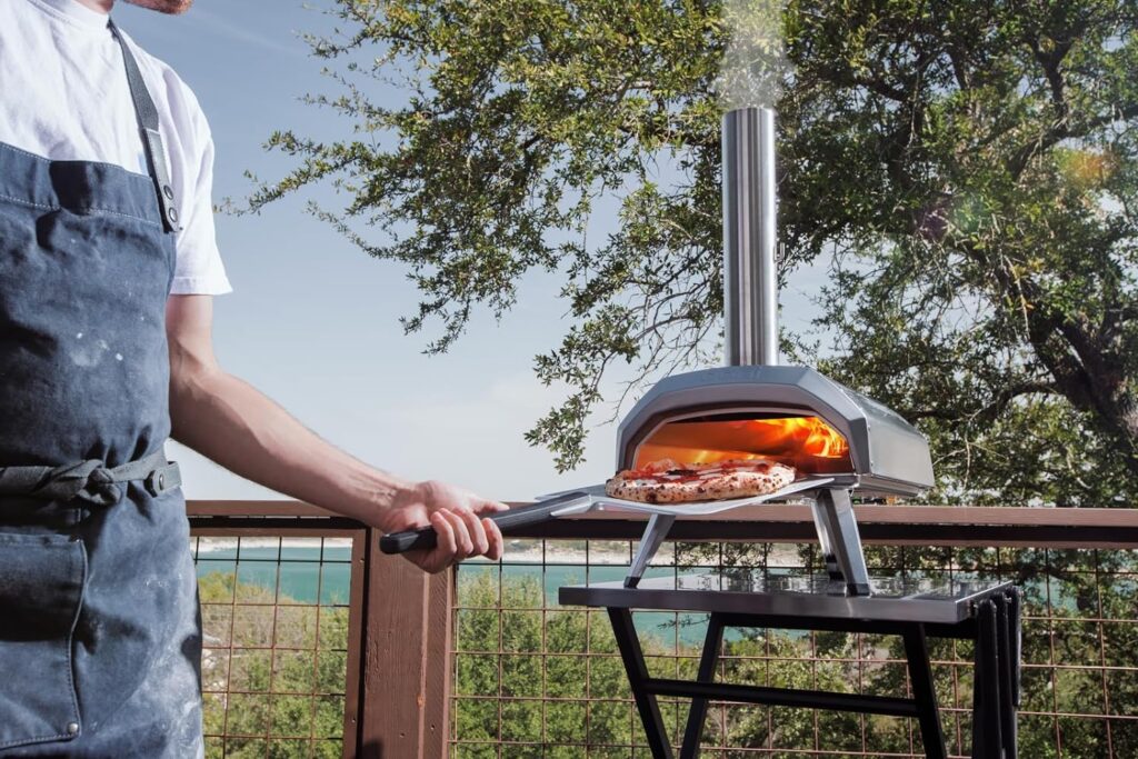 ooni Karu 12 Multi-Fuel Outdoor Pizza Oven – Portable Wood Fired and Gas Pizza Oven – Outdoor Cooking Pizza Maker - Portable Pizza Oven for Authentic Stone Baked Pizzas - Pizza Oven Countertop