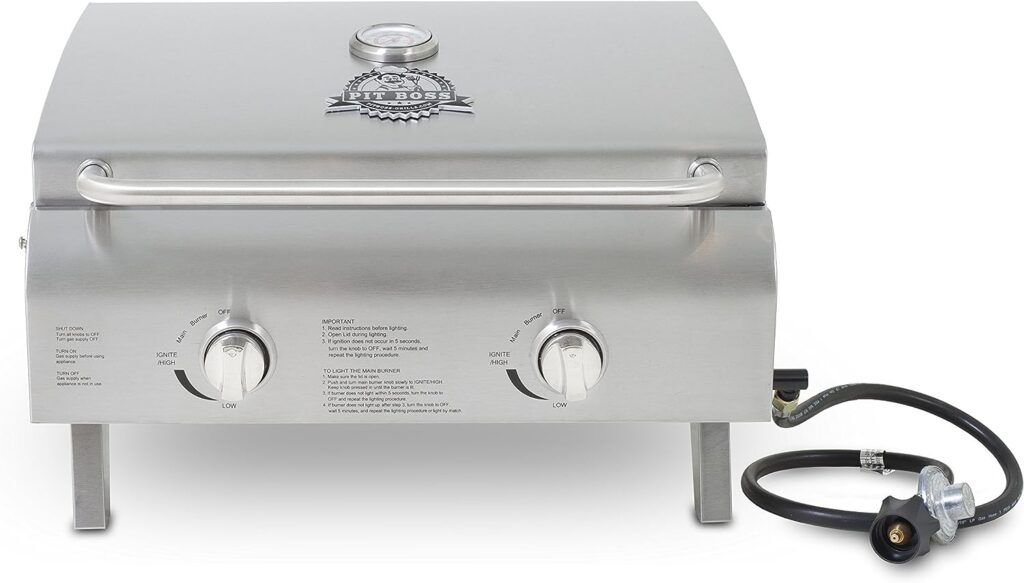 Pit Boss Grills 75275 Stainless Steel Two-Burner Portable Grill